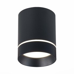Фото ST115.442.12 Светильник потолочный Черный LED 1*12W 4000K 840Lm Ra>90 120° IP20 D79xH100 170-240V Накладные светильники