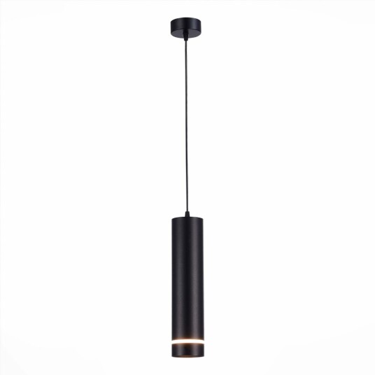 Фото ST115.433.12 Светильник подвесной Черный LED 1*12W 3000K 936Lm Ra>90 120° IP20 D80xH300 165-265V Подвесные светильники