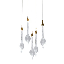 Фото Подвесной светильник OD2433-5 gold/clear