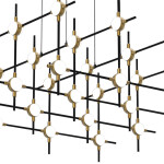 Фото 1 Люстра Molecular 30 black/gold