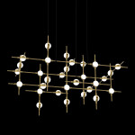 Фото 2 Люстра Molecular 30 black/gold