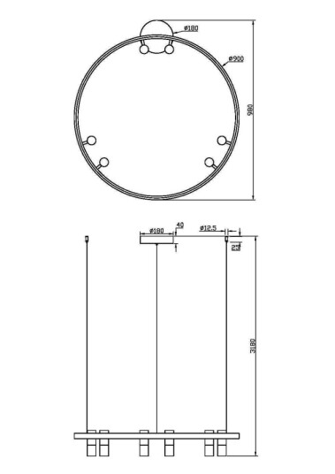 Фото Подвесной светильник Maytoni MOD102PL-L42BK