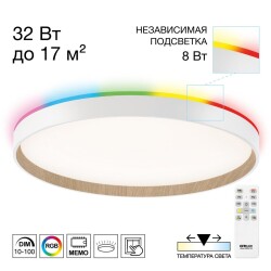 Фото CL750400R ETALON Белый+Бук с пультом и RGB