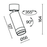 Фото 4 Потолочный светильник Technical C055CL-L12W3K-Z-B