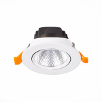 Фото 3 ST211.548.06.24 Св-к встр. Белый LED 1*6W 4000K 480Lm Ra80 24° IP20 D86xH50 220-240V Встраиваемые светильники