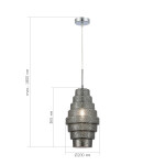 Фото 2 SL1001.103.01 Подвес ST-Luce Хром/Дымчатый E27 1*40W REXITE