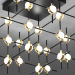 Фото 1 Потолочный светильник Molecular 36 black/gold