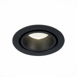 Фото 3 ST705.448.10 Св-к встр. Черный LED 1*10W 4000K 750Lm Ra>90 38° IP20 D102xH85 170-240V Встраиваемые светильники