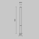 Фото 4 Садово-парковый светильник Outdoor O041FL-L50B3K