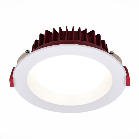 Фото ST752.538.24 Св-к встр. Белый LED 1*24W 3000K 1 920Lm Ra80 100° IP44 D165xH54 100-240VV Встраиваемые светильники
