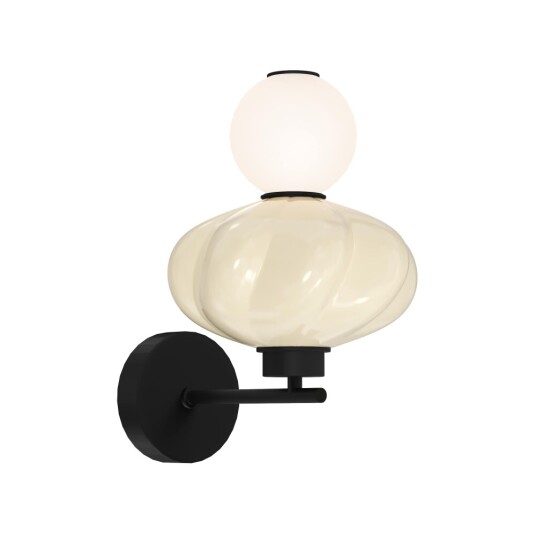 Фото SL6134.411.01 Светильник настенный ST-Luce черный/желтый, опаловый LED 1*8W 3000K ФЛОРЕНТИНИ