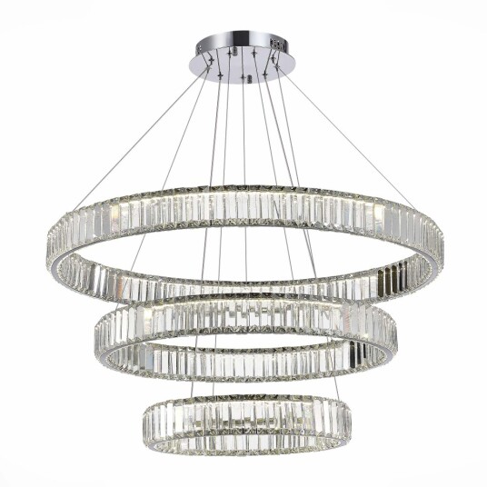Фото SL1622.103.03 Люстра подвесная ST-Luce Хром/Прозрачный LED 1*122W 4000K ТИВОЛИ