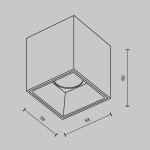 Фото 1 Потолочный светильник Technical C064CL-5W4K-SQ-B