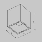 Фото 1 Потолочный светильник Technical C065CL-8W3K-SQ-WB