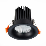 Фото 2 ST703.448.10 Св-к встр. Черный LED 1*10W 4000K 900Lm Ra>90 38° IP20 D85xH75 170-240V Встраиваемые светильники