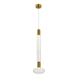 Фото SL6117.213.02 Светильник подвесной ST-Luce Латунь/Золотой, Прозрачный LED 2*3W 3000K ТАККЕ