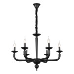 Фото SL1114.403.06 Люстра подвесная ST-Luce Черный E14 6*40W ФОРТЕЗА