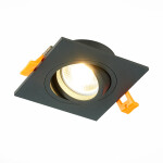 Фото 4 ST251.408.01 Св-к встр. Черный GU10 1*50W  IP20 L92xW92xH27 220V Без ламп Встраиваемые светильники