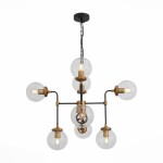 Фото 3 SL234.403.08 Люстра подвесная ST-Luce Черный, Золото/Прозрачный E27 8*40W VARIETA