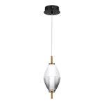 Фото SL6130.403.06 Светильник подвесной ST-Luce Черный/Белый, Дымчатый LED 1*8W 3000K ICE