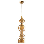 Фото 4 Светильник подвесной Crystal Lux IRIS SP1 A AMBER