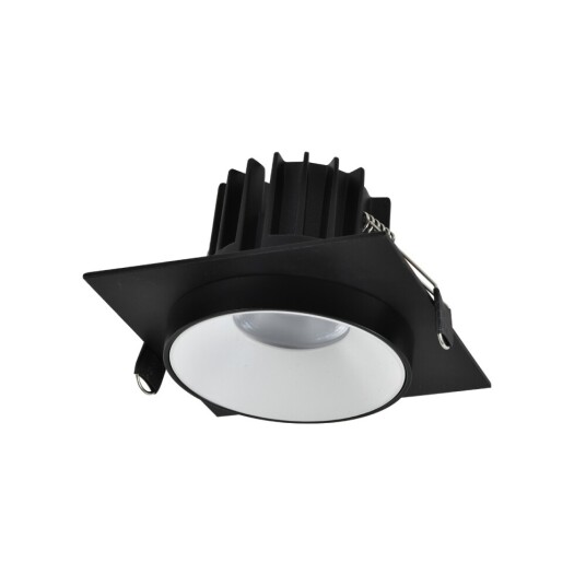Фото ST758.438.10 Св-к встр. Черный, Белый LED 1*10W 3000K 700Lm Ra>90 36° IP44 D79xH61 85-265V Встраиваемые светильники